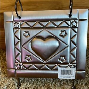 Silver Heart and Stars Metal Plaque